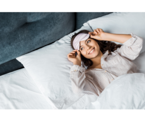 Person improving sleep and weight loss habits with healthy nighttime wellness support from Flow Wellness