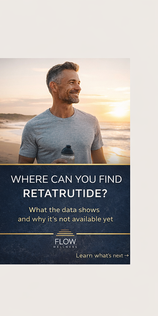 picture of man outside with caption where i can find retatrutide