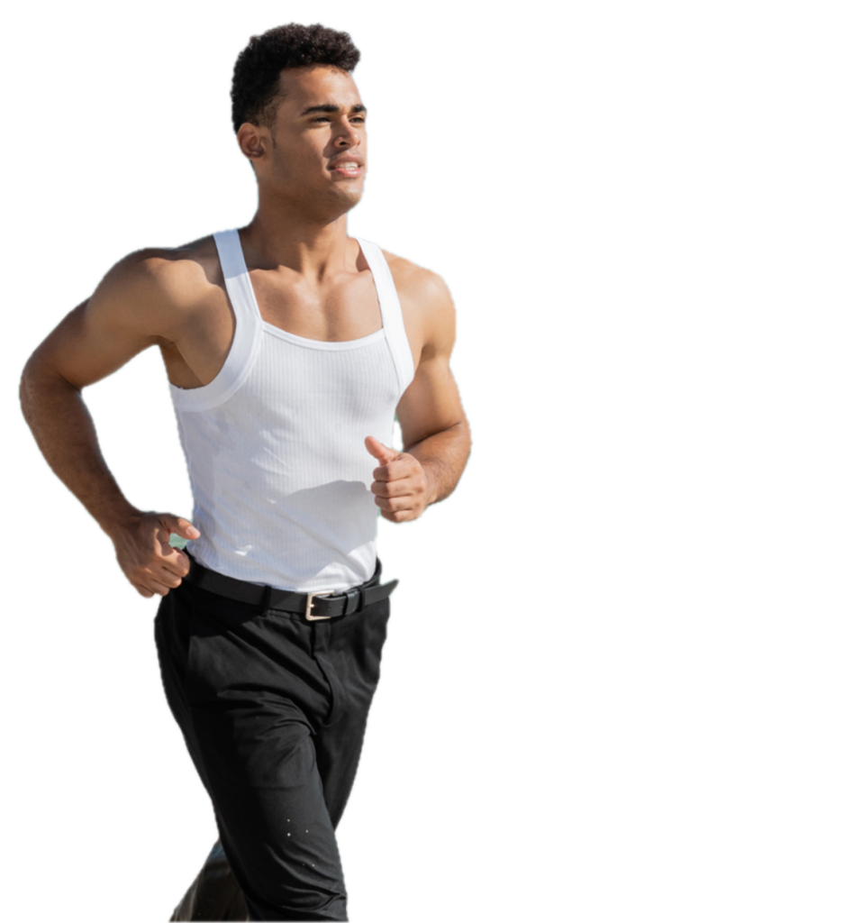 Man running with Flow Wellness Peptide Therapy