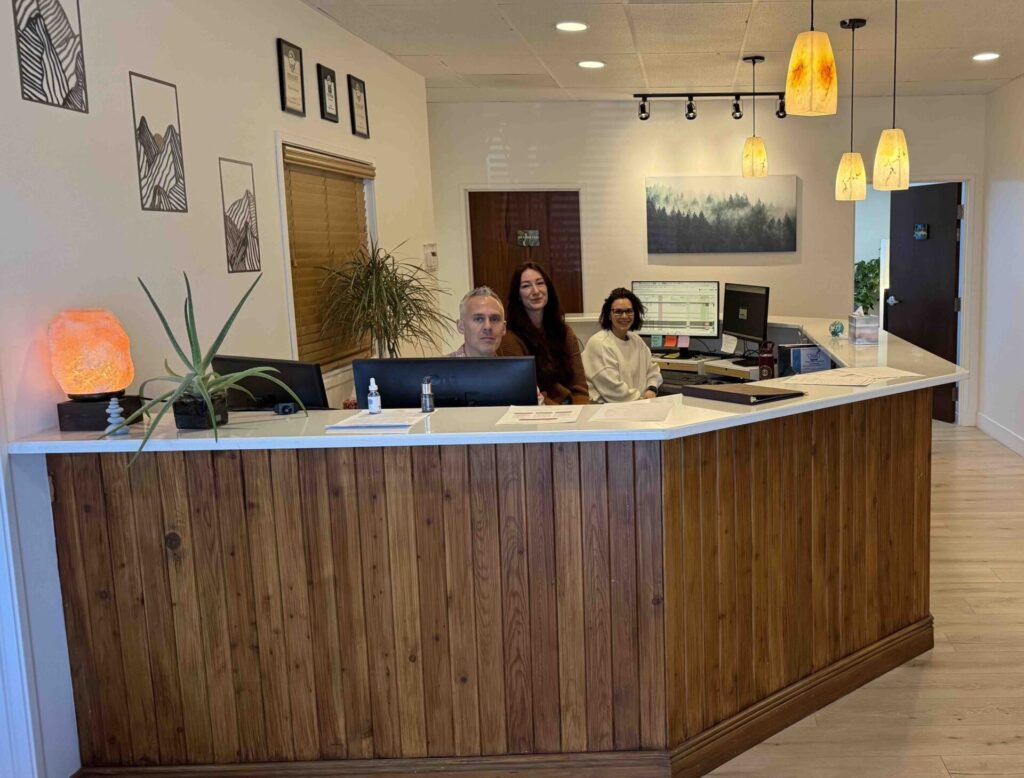 welcoming staff inside Flow Wellness Bend
