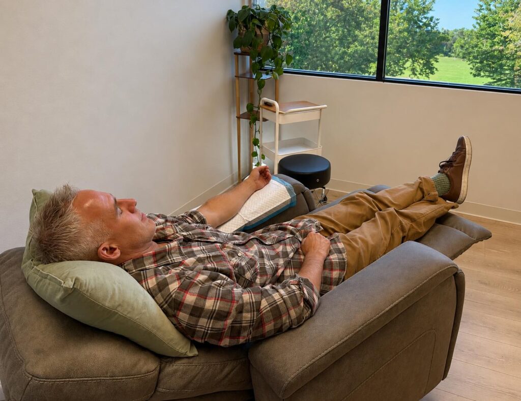Relaxing IV treatment at Flow Wellness in Bend, OR