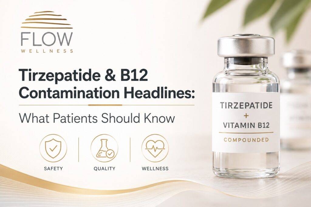 Concerns about contamination of tirzepatide with vitamin b12 discussed on Flow Wellness blog