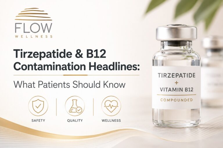 Concerns about contamination of tirzepatide with vitamin b12 discussed on Flow Wellness blog