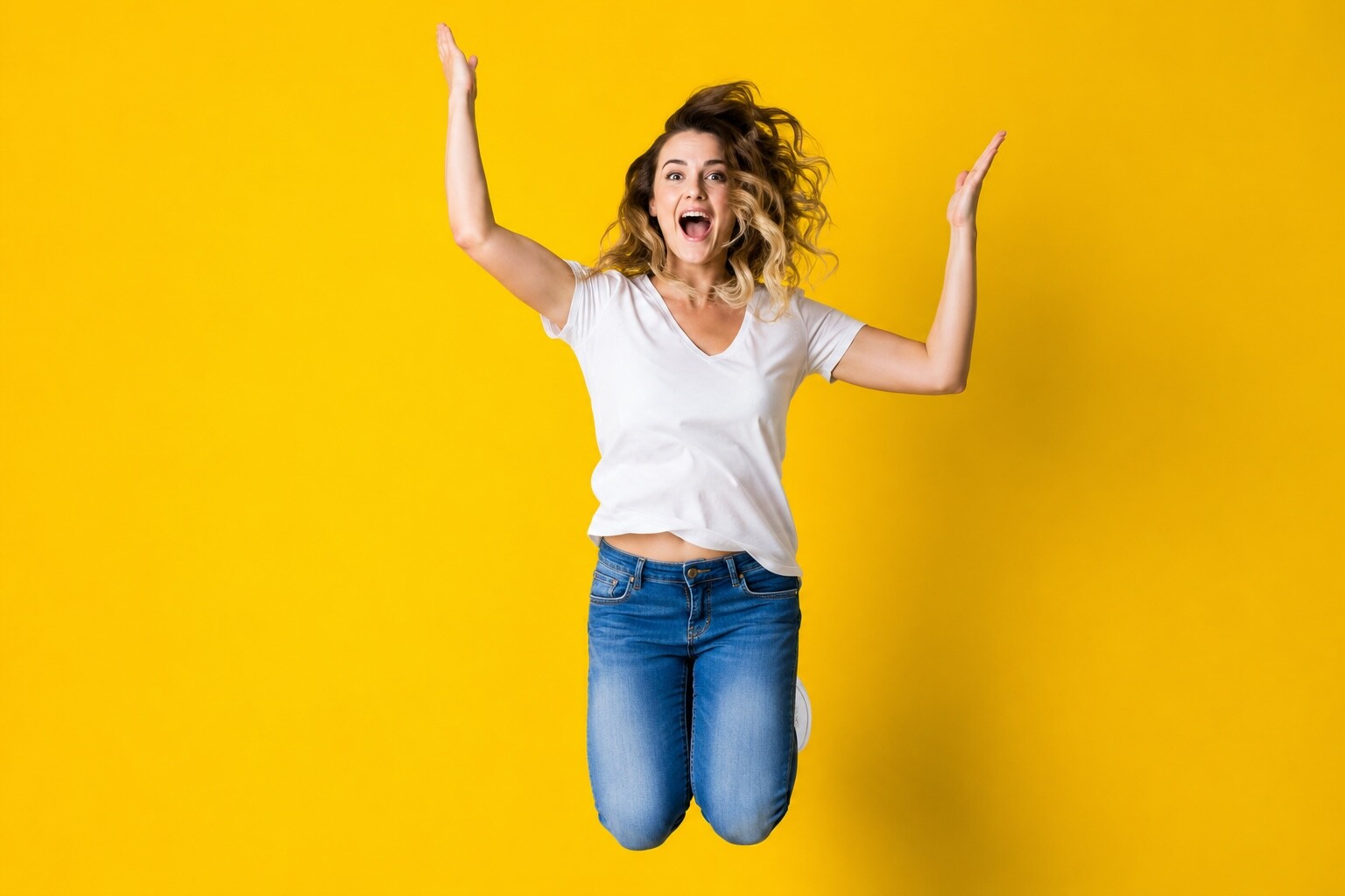 Woman energized and clear-minded representing NAD+ IV therapy for mental clarity and healthy aging at Flow Wellness
