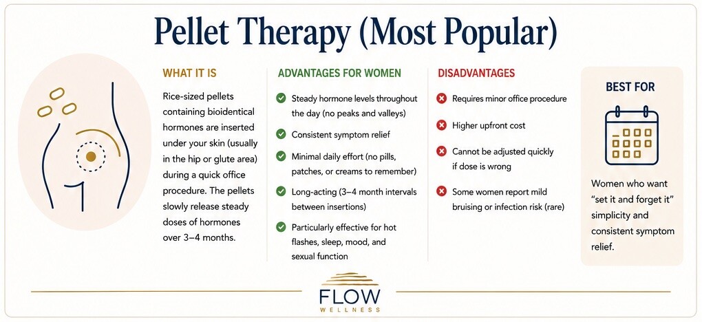 Pellets for HRT - advantages and disadvantages - Flow Wellness