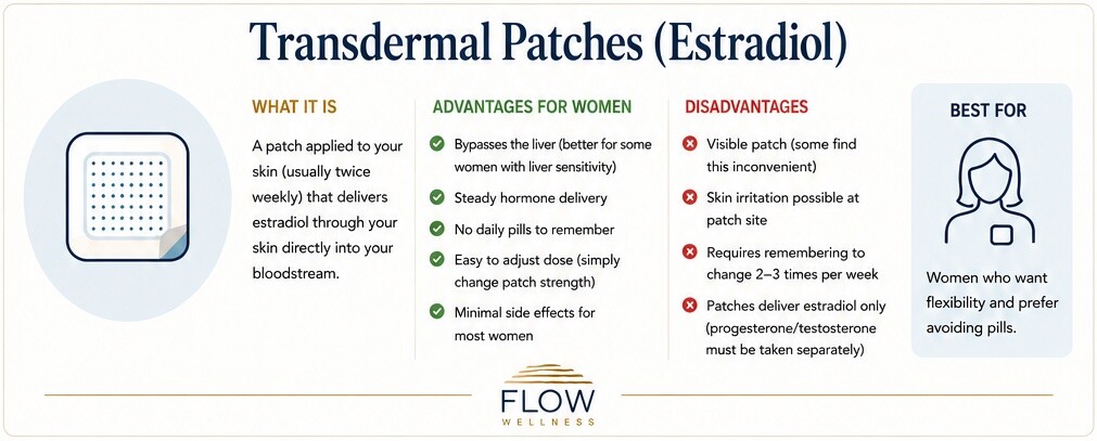 transdermal patches for HRT - Flow Wellness